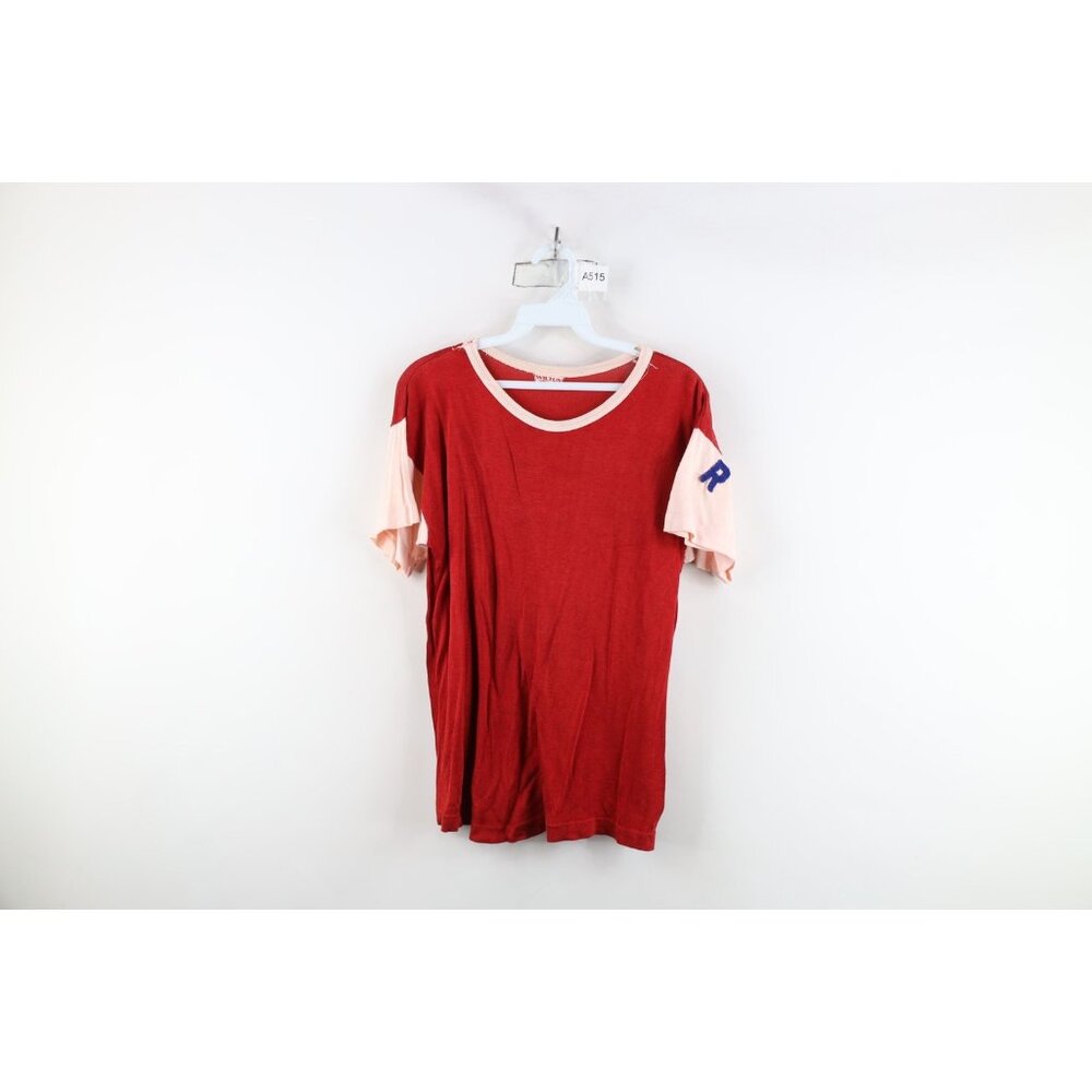 Vtg 50s Wilton Mens Medium Spell Out Salem Durene Baseball Jersey T-Shirt USA